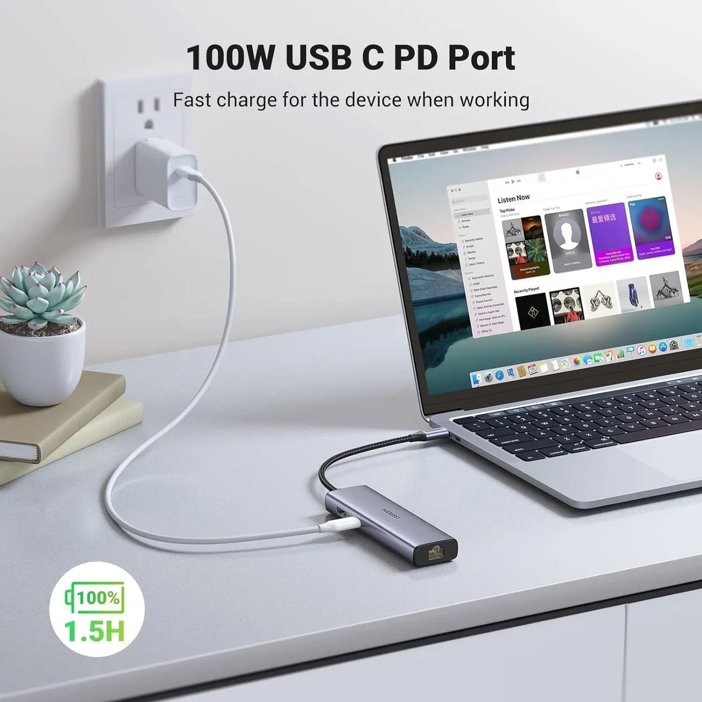 USB хаб UGREEN CM512 USB-C Hub 7in1 Multifunction Adapter Gray (90568) 01212 фото