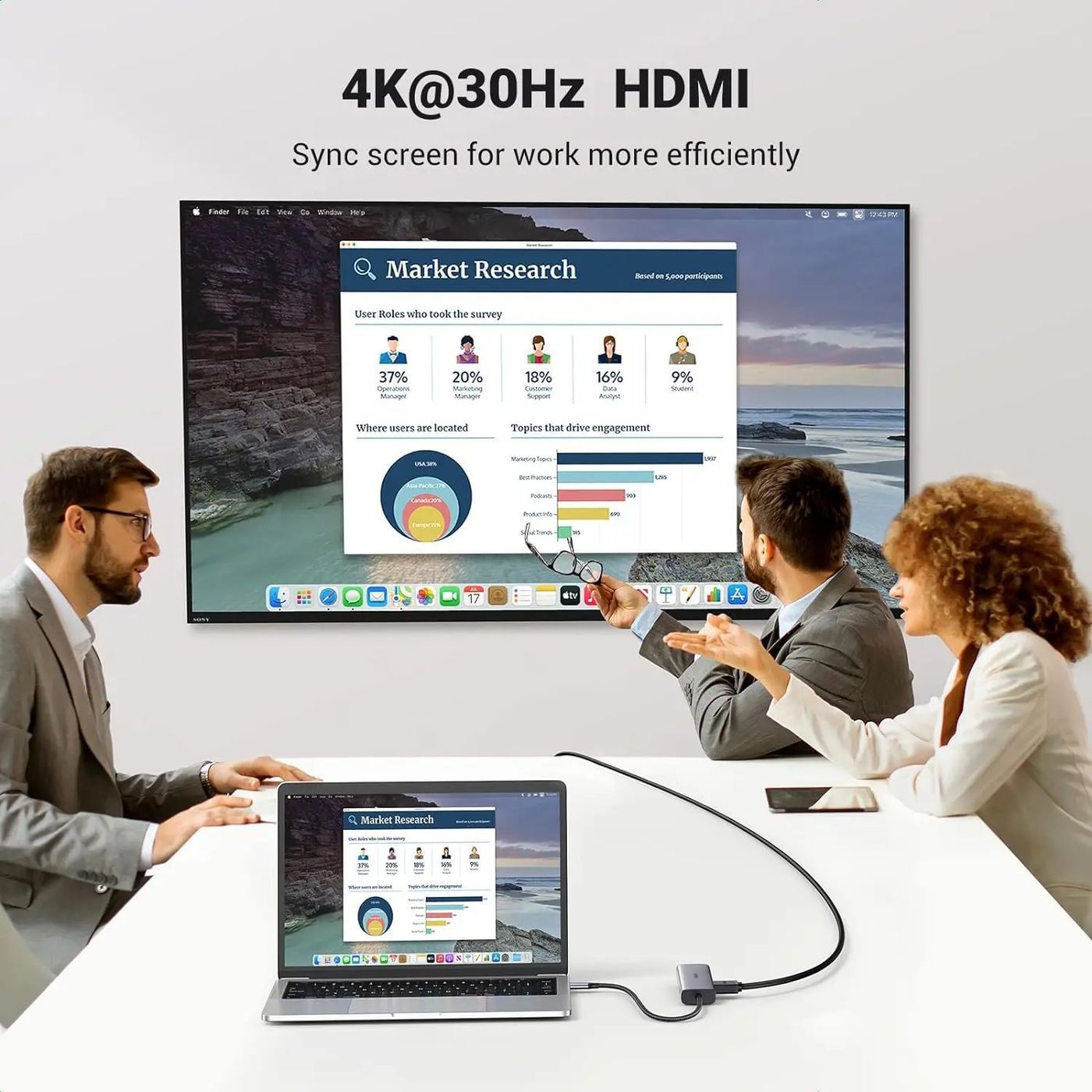 USB хаб UGREEN CM512 USB-C Hub 7in1 Multifunction Adapter Gray (90568) 01212 фото