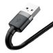 Кабель Baseus Cafule USB - Lightning 2.4A 0.5m Gray black (CALKLF-AG1) 00903 фото 4