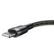 Кабель Baseus Cafule USB - Lightning 2.4A 0.5m Gray black (CALKLF-AG1) 00903 фото 3