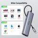 USB хаб UGREEN CM512 USB-C Hub 7in1 Multifunction Adapter Gray (90568) 01212 фото 9