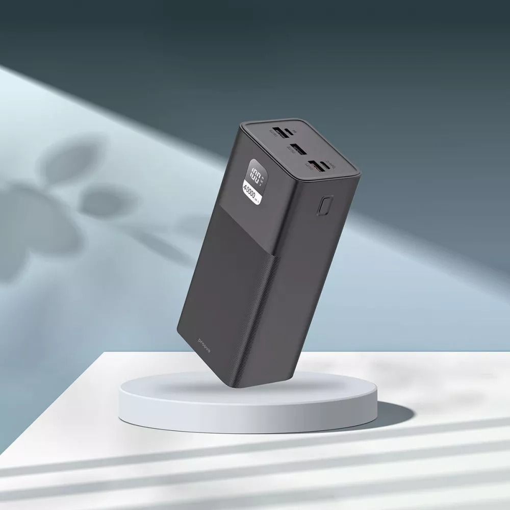 Зовнішній акумулятор повербанк з швидкою зарядкою Proove Giant Power Bank 100W 40000mAh Black (PBGI99320001)
