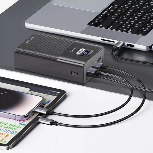 Зовнішній акумулятор повербанк з швидкою зарядкою Proove Giant Power Bank 100W 40000mAh Black (PBGI99320001)