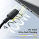 Кабель для швидкої зарядки 3в1 Type-С на Lightning+MicroUSB+Type-C BASEUS Silky One-for-Three 100W 1.5 метра Black (P10377706123-00) 01352 фото 4