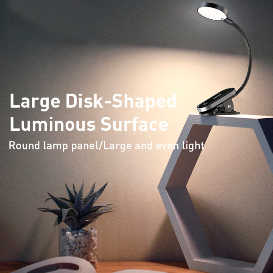LED лампа на прищіпці Baseus Comfort Reading Mini Clip Dark Gray (DGRAD-0G) 00450 фото