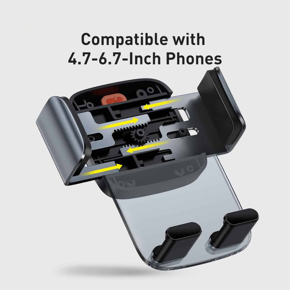 Автомобільний тримач для телефона BASEUS Easy Control Clamp Pyste Type + Air Outlet set Black (SUYK000001) 01076 фото