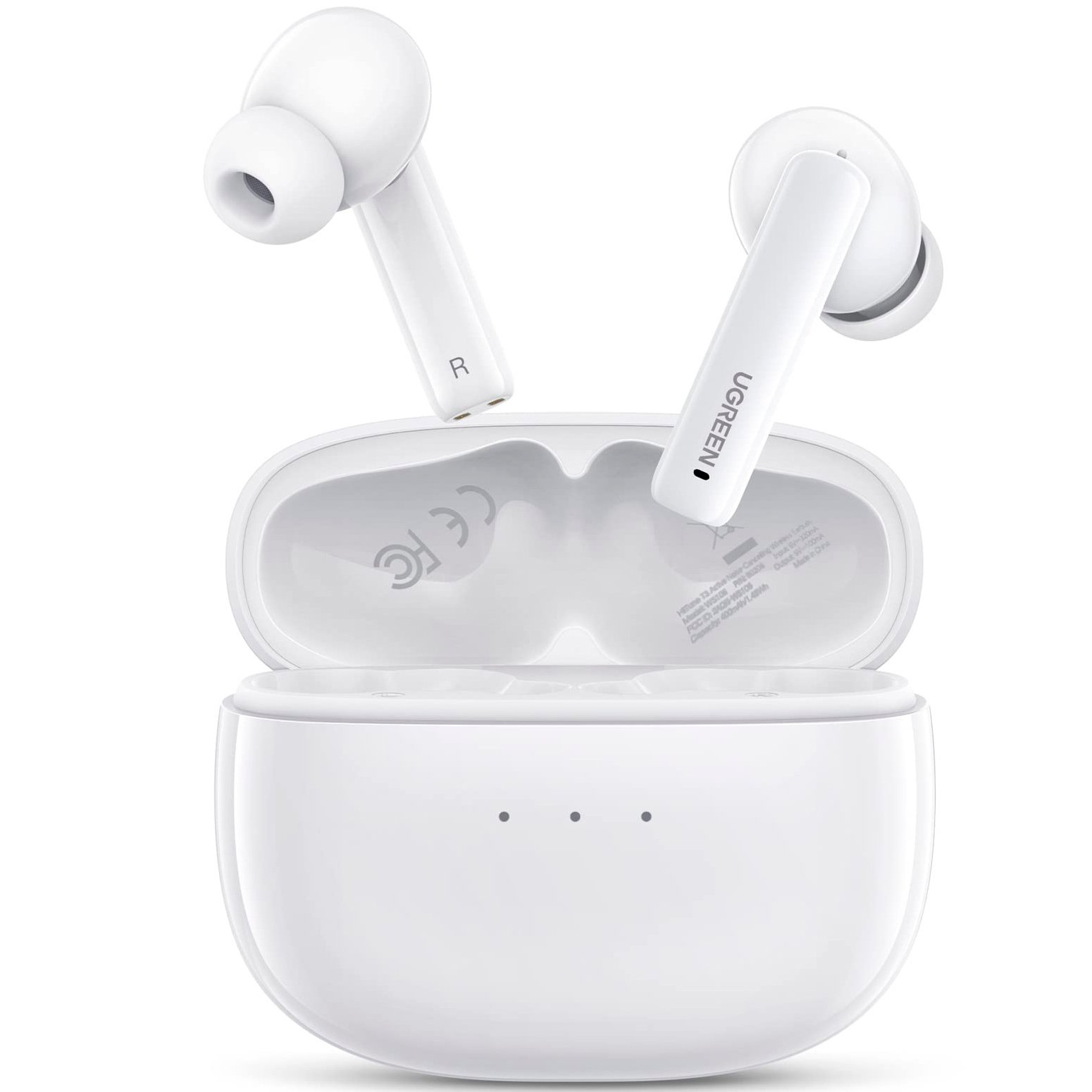 Бездротові навушники з шумопоглинанням UGREEN WS106 HiTune T3 Active Noise-Cancelling Wireless Earbud White (90206)