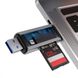 Кардрідер Baseus Lentil Cabin Card Reader USB+Type-C Space Gray (CADKQ-B0G) 00461 фото 8