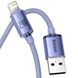 Кабель Baseus Crystal Shine Series USB - Lightning 2.4A 2m Purple (CAJY000105) 00906 фото 2