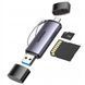 Картрідер UGREEN CM185 Type-C/USB-A Card Reader TF+SD Gray (50706) 00076 фото 1