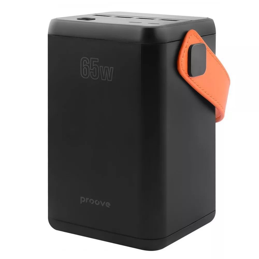 Зовнішній акумулятор повербанк з швидкою зарядкою Proove Powerbox Power Bank 65W 60000mAh Black (PBPB65412201)