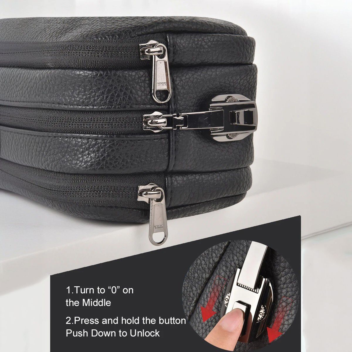 Сумка органайзер для аксессуаров WIWU Salem Anti-Theft Pouch Black 01050 фото