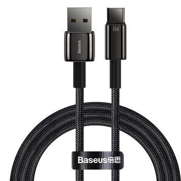 Кабель Baseus Tungsten Gold Fast Charging USB - Type-C 6A 66W 1m Black (CATWJ-B01) 00884 фото