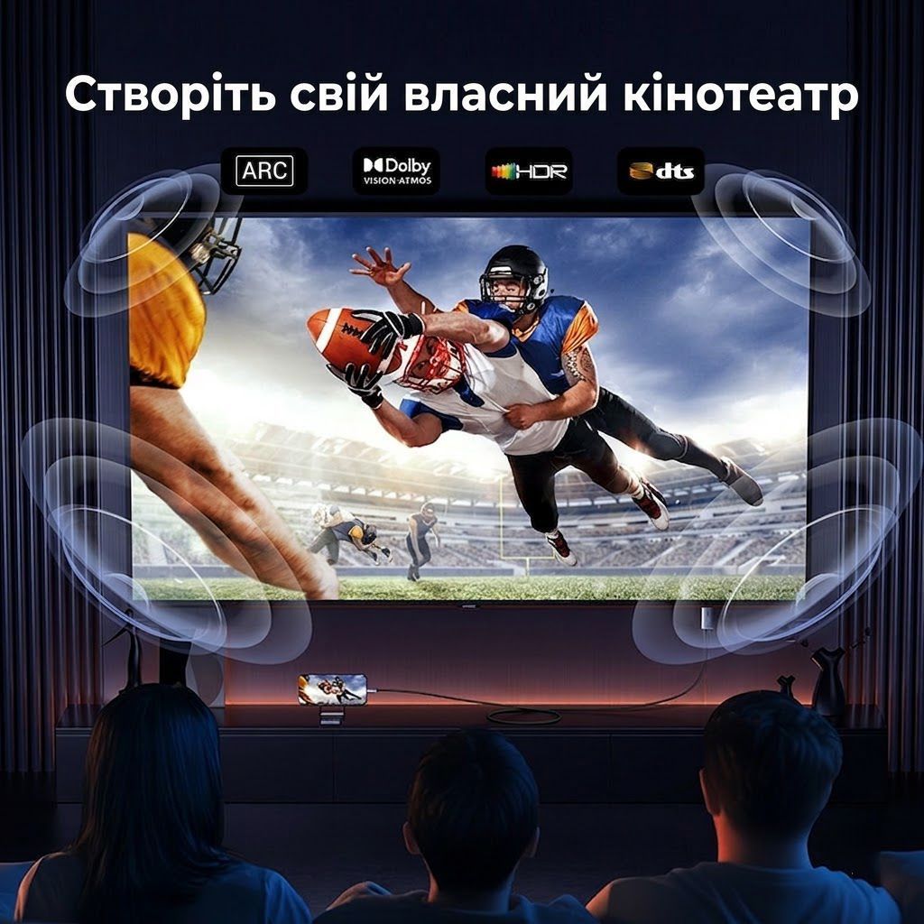 Кабель для видео USB-C на HDMI UGREEN 4K 60Hz 18Gbps HDR10 100W 2 метра серый (55330) 01277 фото