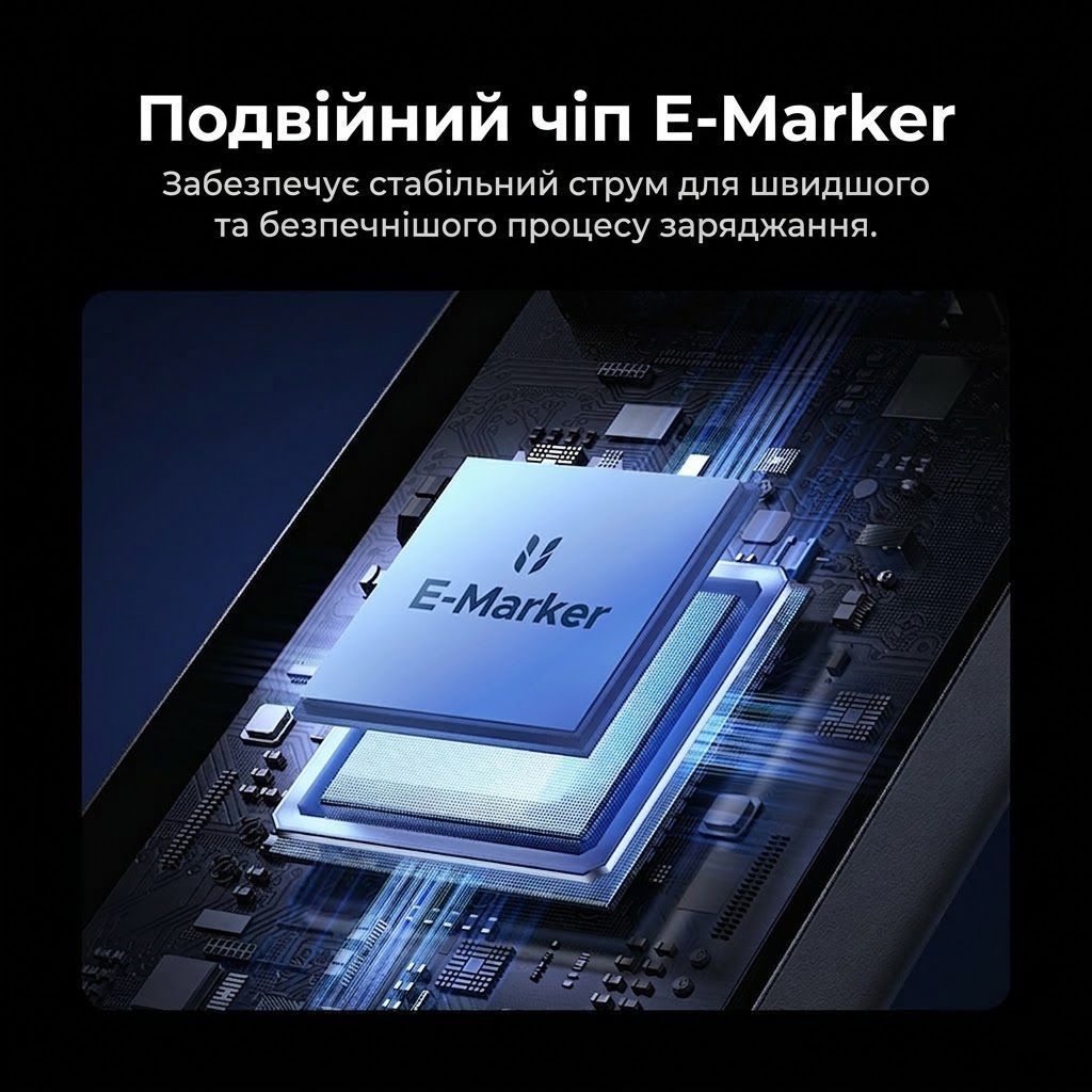 Кабель Type-C на Type-C Thunderbolt 5 UGREEN L703 240W 120Gbps 16K@60Hz 1 метр чорний (45996) 01263 фото