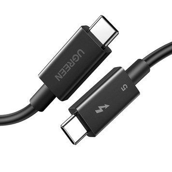 Кабель Type-C на Type-C Thunderbolt 5 UGREEN L703 240W 120Gbps 16K@60Hz 1 метр чорний (45996) 01263 фото