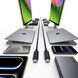 Кабель Type-C на Type-C Thunderbolt 5 UGREEN L703 240W 120Gbps 16K@60Hz 1 метр чорний (45996) 01263 фото 3