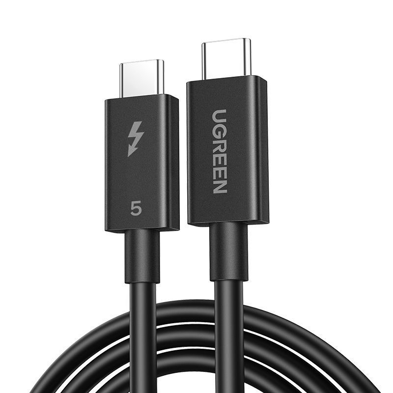 Кабель Type-C на Type-C Thunderbolt 5 UGREEN L703 240W 120Gbps 16K@60Hz 1 метр чорний (45996) 01263 фото